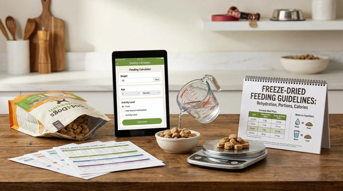Freeze‑Dried Feeding Calculator: Rehydration, Portions, and Calories per Day