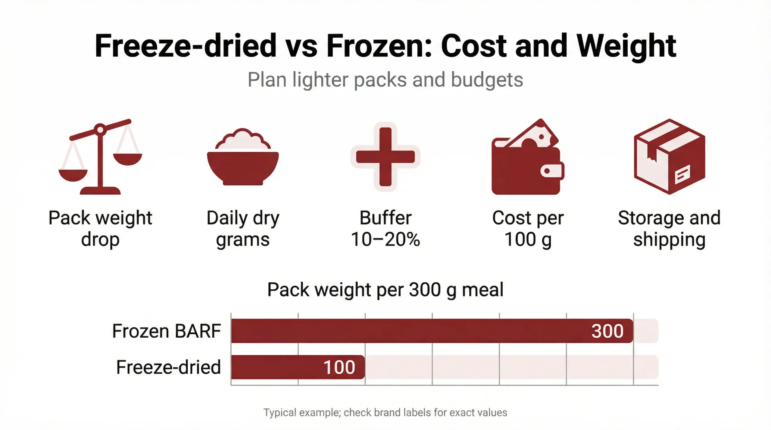 Freeze-dried vs Frozen: Cost and Weight