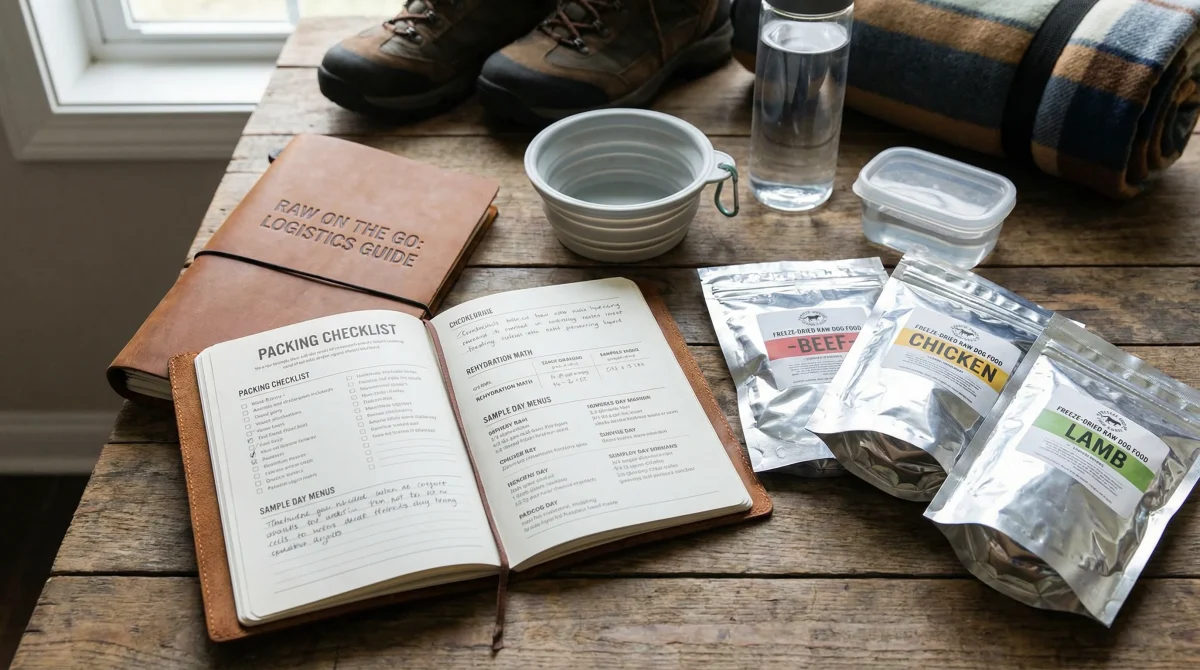 Raw on the go: travel, hiking and boarding with freeze‑dried dog food