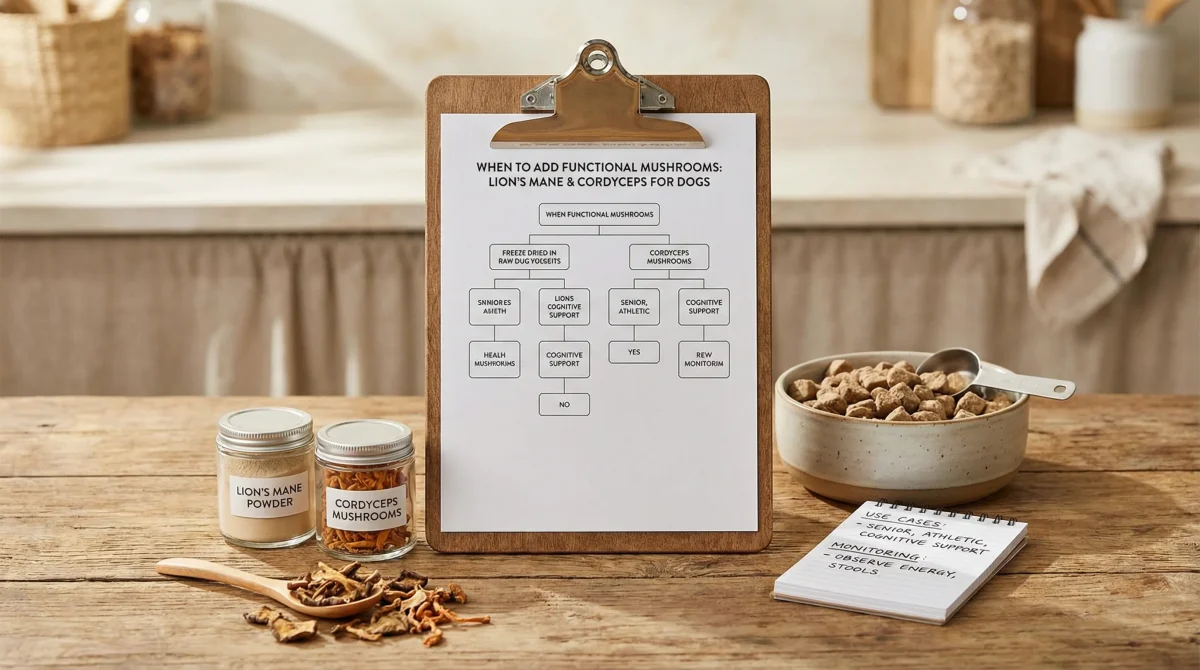 When to Add Functional Mushrooms: Lion’s Mane and Cordyceps for Dogs