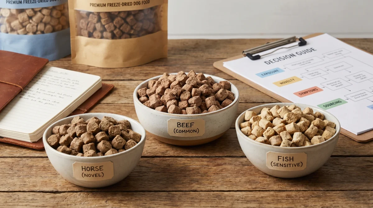 Which single protein to try first for allergic dogs: horse vs beef vs fish