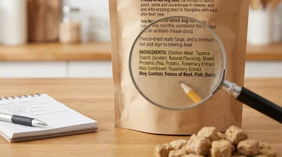 Label reading for allergic dogs: spotting hidden proteins, binders, and cross‑contact risks
